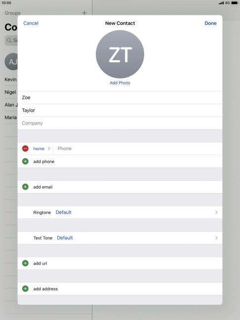 Press Phone and key in the required phone number.