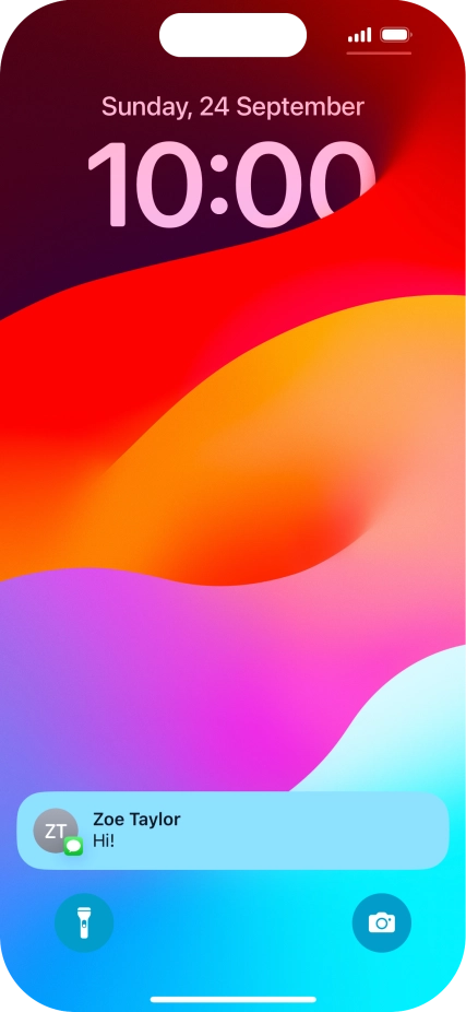 Press the required notification and follow the instructions on the screen to use the selected function.