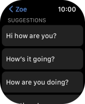 Press the required quick reply.