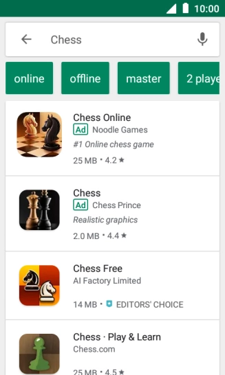 Press the required app.