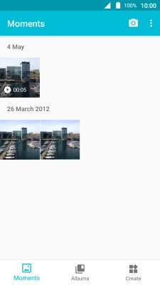 Press Albums and go to the required folder.