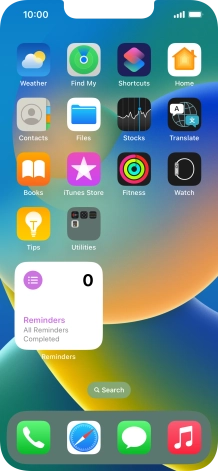 If you're using a Widget Stack: slide up or down on the stack to select the required widget.