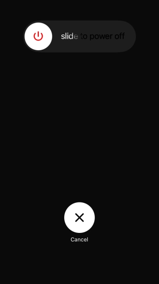 Press and drag the power off icon right.