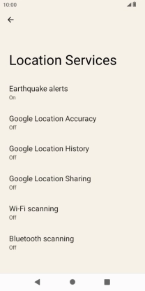 Press Google Location Accuracy.