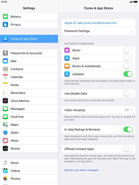 Press the indicator next to 