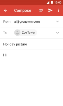 Press the attachment icon.