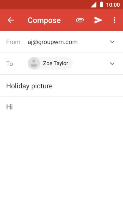 Press the attachment icon.