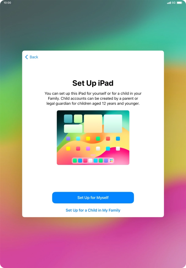 Press Set Up for Myself.