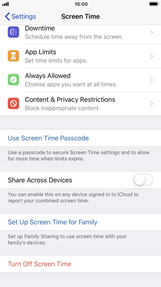 Press the indicator next to 