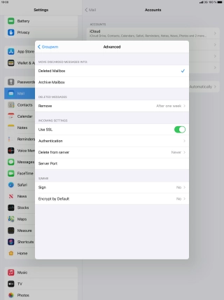 Press the indicator next to 