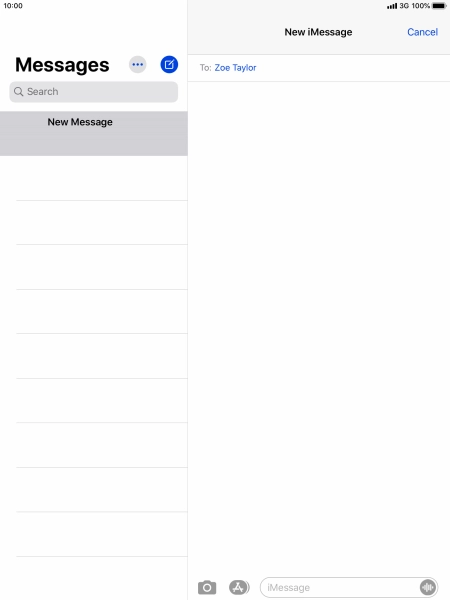 Press the text input field and key in the required text.