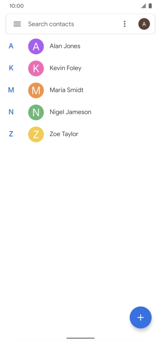 Press the menu icon.