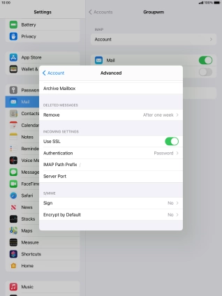 Press the indicator next to 