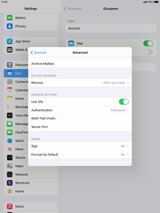 Press the indicator next to 