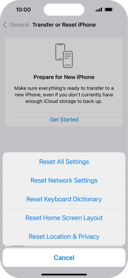 Press Reset All Settings.