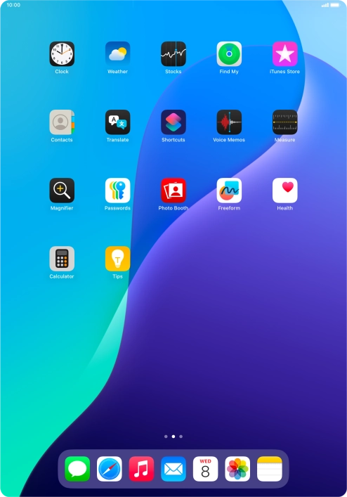 Press and hold anywhere on the home screen.