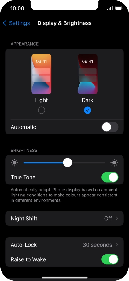 Press the indicator next to 