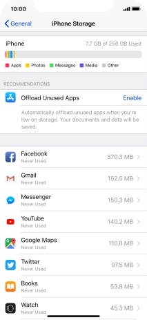 Press the required app.