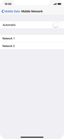 If you turn off the function, press the required network.