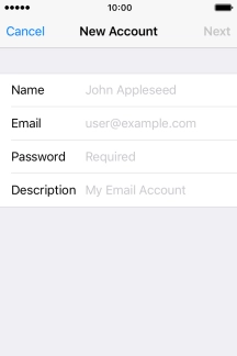 Press Name and key in the required sender name.