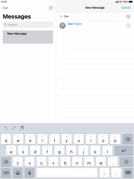 Press the required contact.