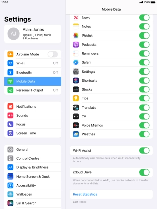 Press the indicator next to 