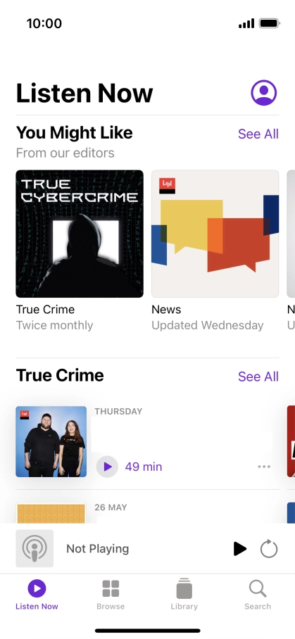 Slide your finger upwards starting from the bottom of the screen to return to the home screen.