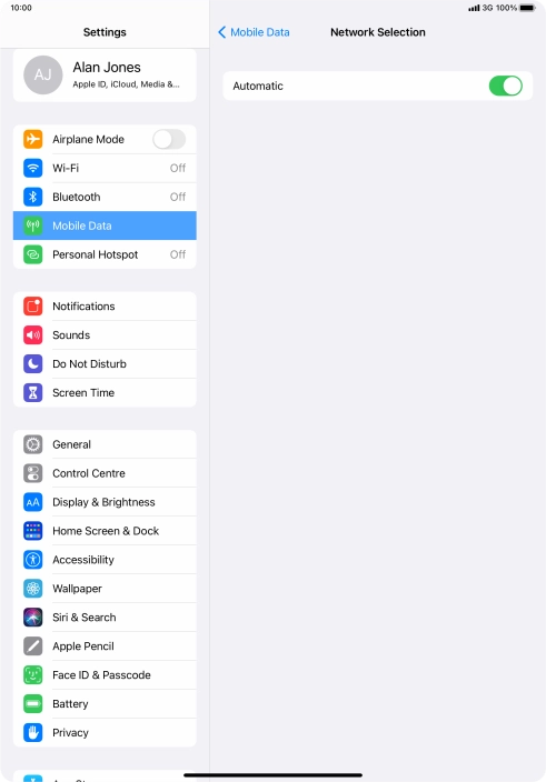 Press the indicator next to 