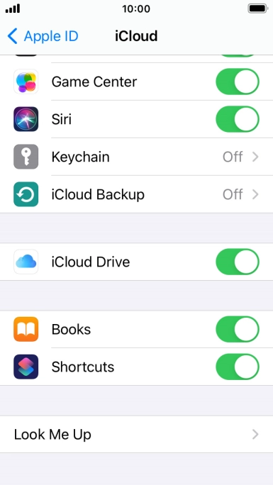 Press iCloud Backup.