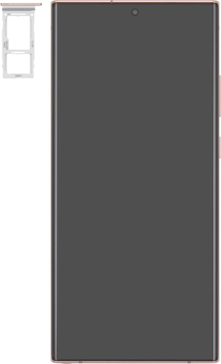 Turn your SIM so the angled corner of the SIM matches the angled corner of the SIM holder and place your SIM in the SIM holder.