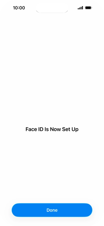 Press Done. If you haven't previously selected a phone lock code, key in a code of your own choice twice.