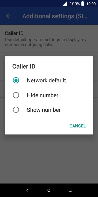 Press Show number to turn on caller identification.