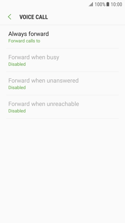Press the required divert type.