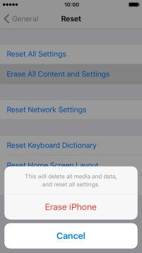 Press Erase iPhone.