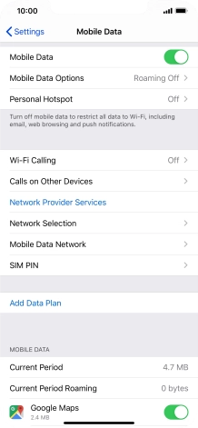 Press Add Data Plan.