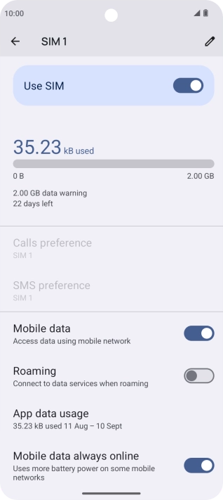 The total data usage is displayed.