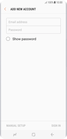 Press Email address and key in your email address.