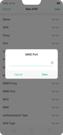 Key in 8080 and press Save.