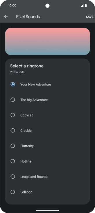 Press the required ring tones to hear them.