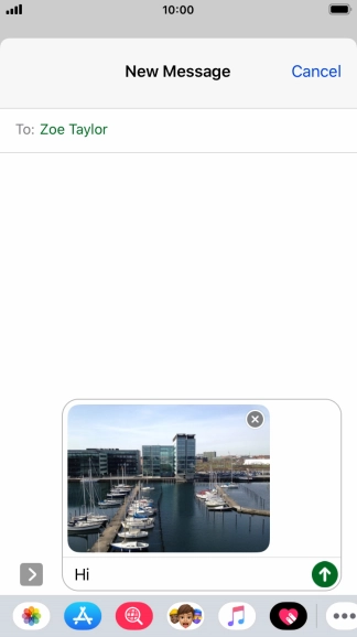 Press the send icon.
