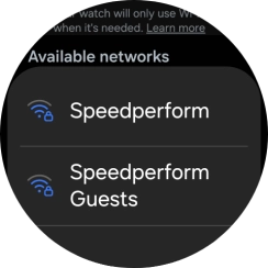 Press the required Wi-Fi network.