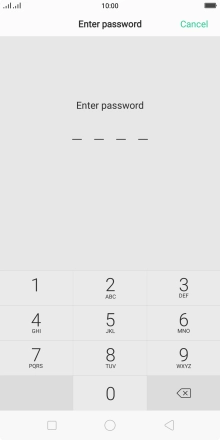 Key in your barring password. The default barring password is 0000.