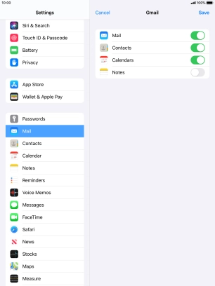 If this screen is displayed, you email account has been recognised and set up automatically. Follow the instructions on the screen to key in more information and finish setting up your tablet.