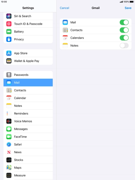 If this screen is displayed, you email account has been recognised and set up automatically. Follow the instructions on the screen to key in more information and finish setting up your tablet.