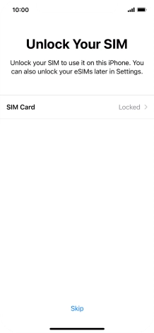 Press SIM Card.