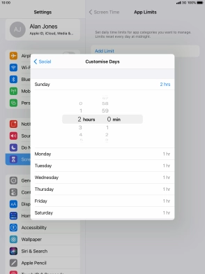 Select the required period.