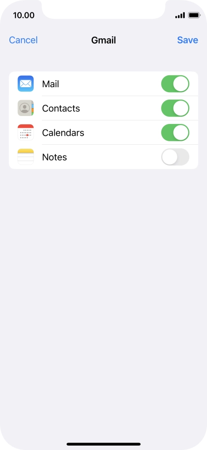 If this screen is displayed, you email account has been recognised and set up automatically. Follow the instructions on the screen to key in more information and finish setting up your phone.