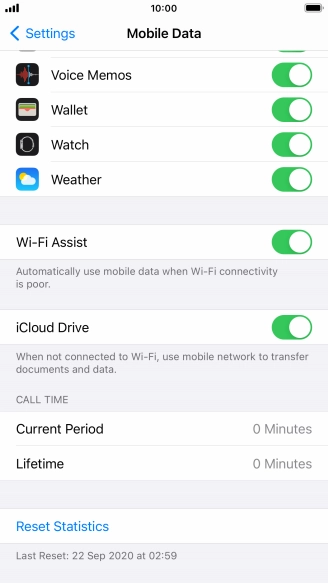 Press the indicator next to 