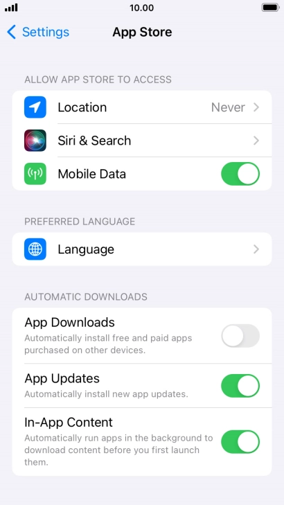 Press the indicator next to 