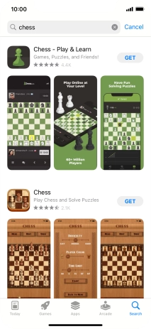 Press the required app.